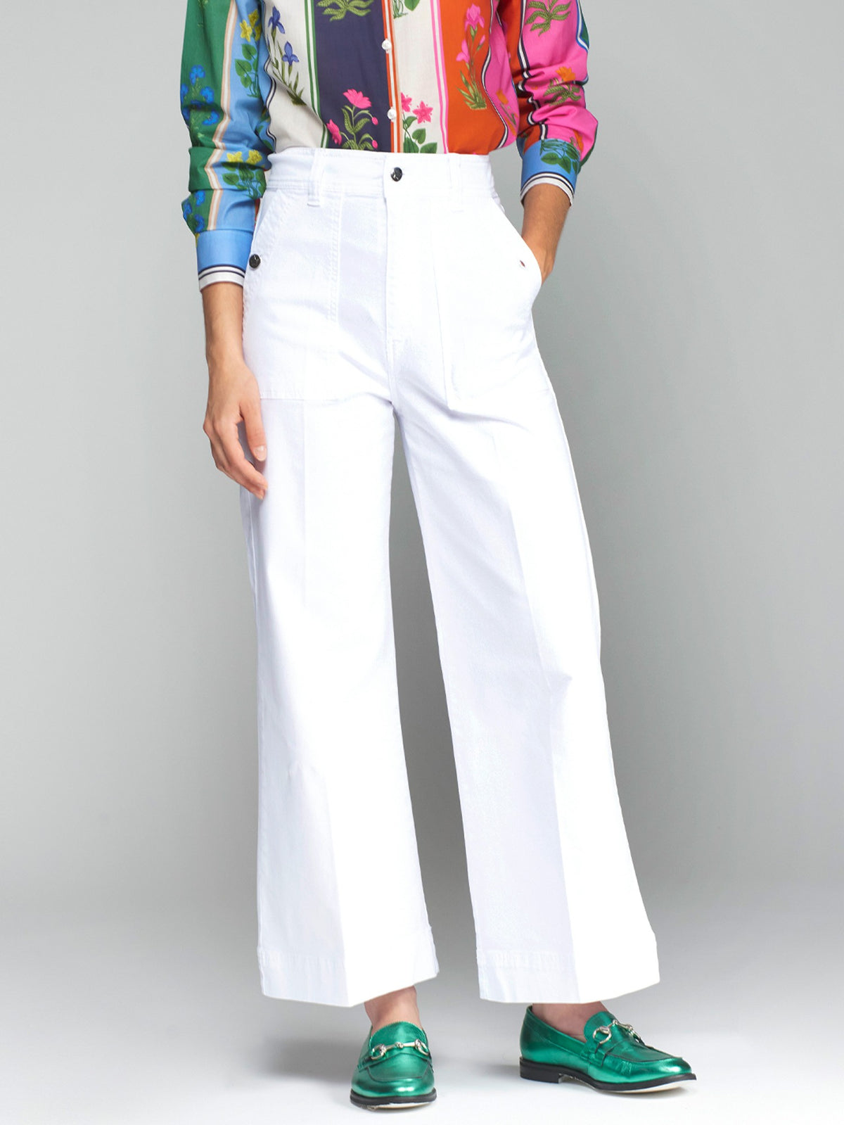 WHITE POCKET TROUSER