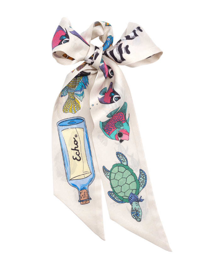 LOST AT SEA SILK RIBBON SCARF