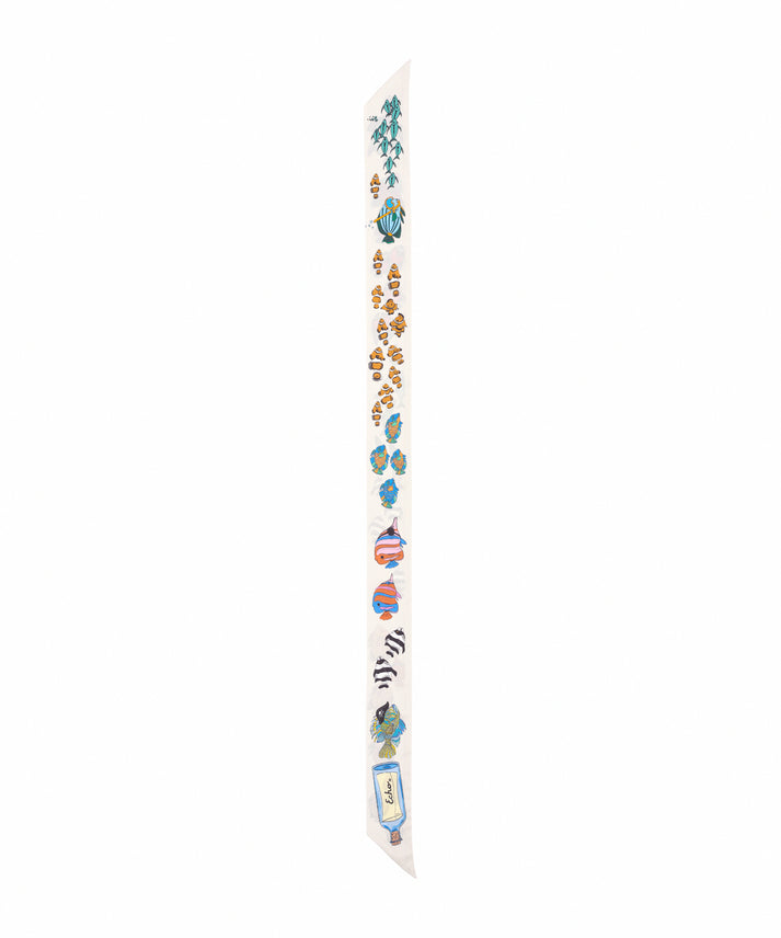 LOST AT SEA SILK RIBBON SCARF