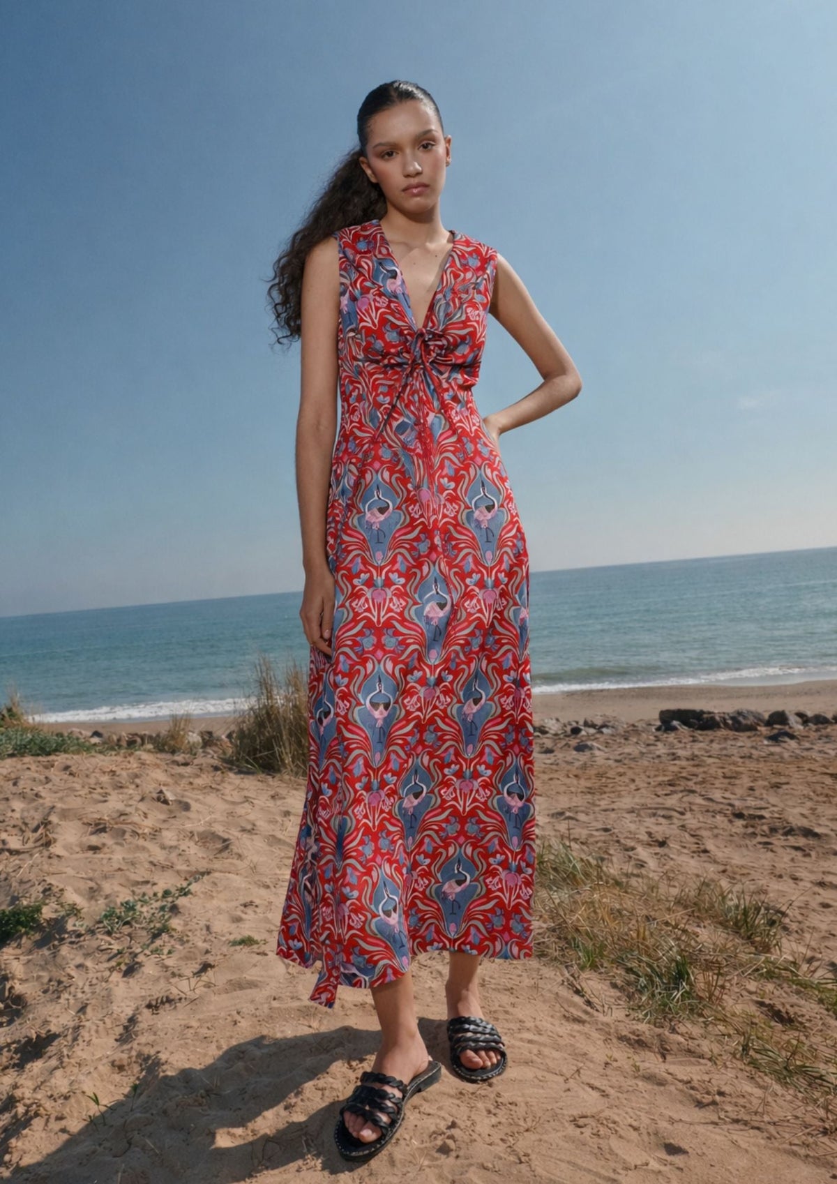 TIE BACK RODAS DRESS