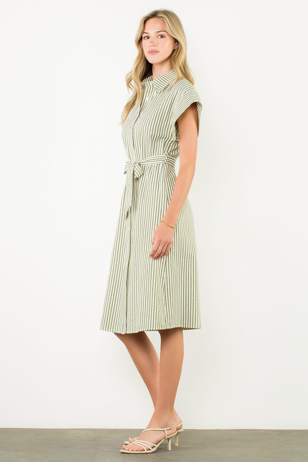STRIPE SHIRT DRESS