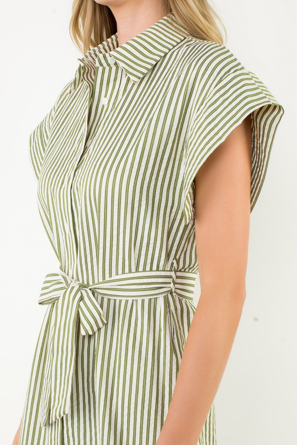 STRIPE SHIRT DRESS