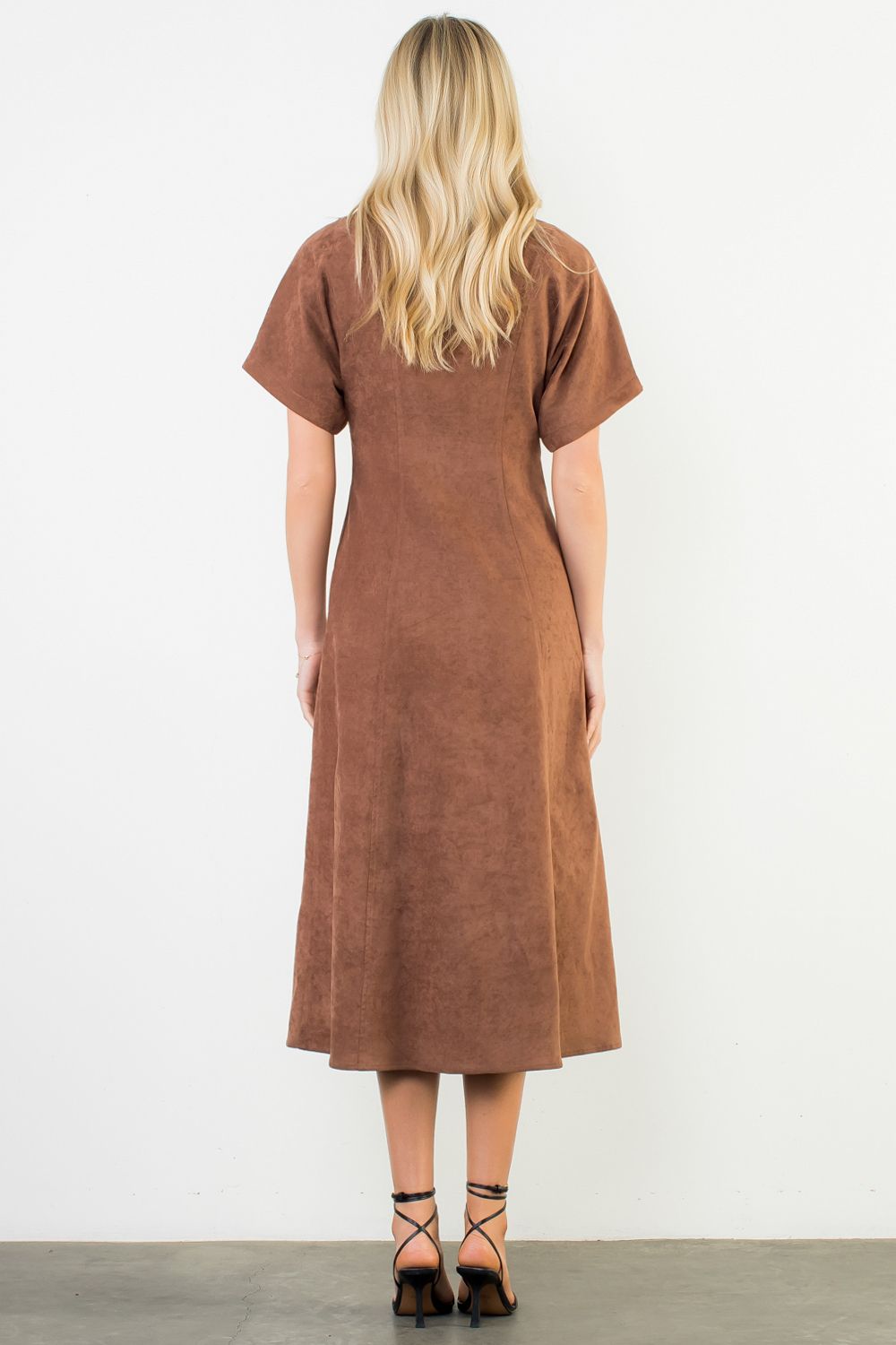 SUEDE MAXI DRESS