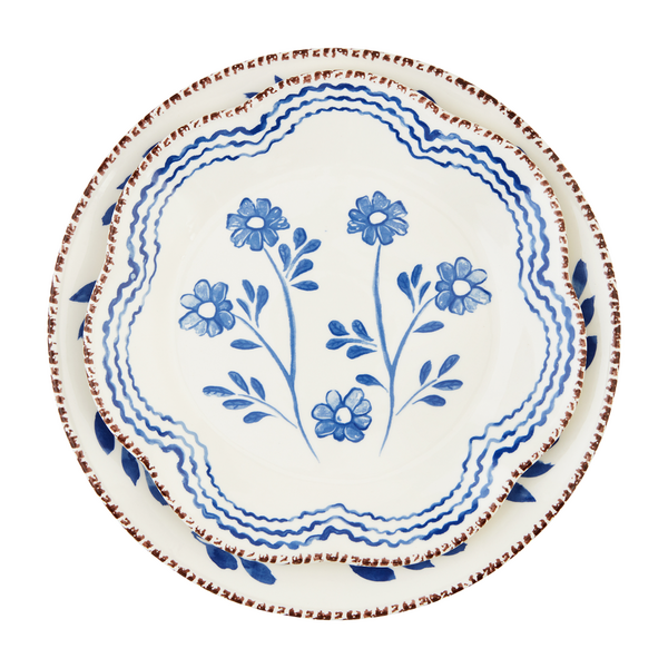 BLUE FLORAL PLATTER SMALL