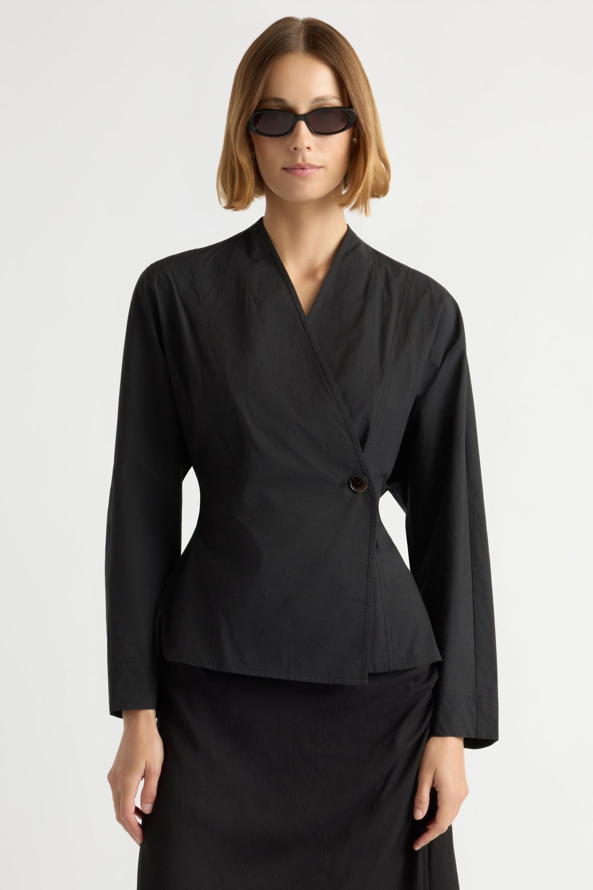 ZAINAB SCULPTED COTTON BLOUSE