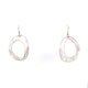 LARGE SILVER OVAL DANGLE EARRING