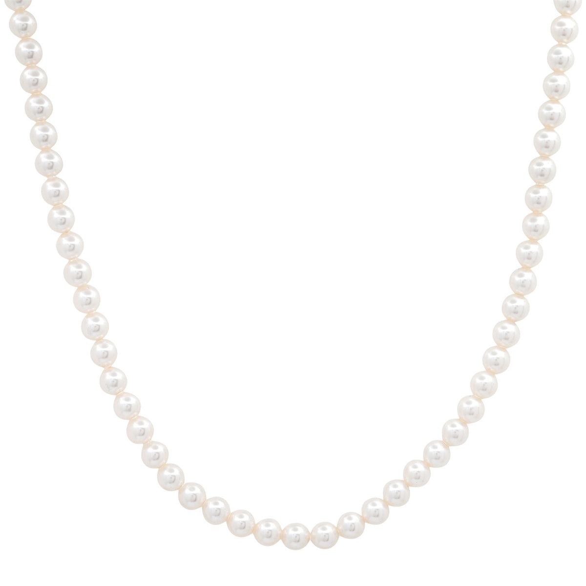 4MM PEARL NECKLACE 15.5 IN