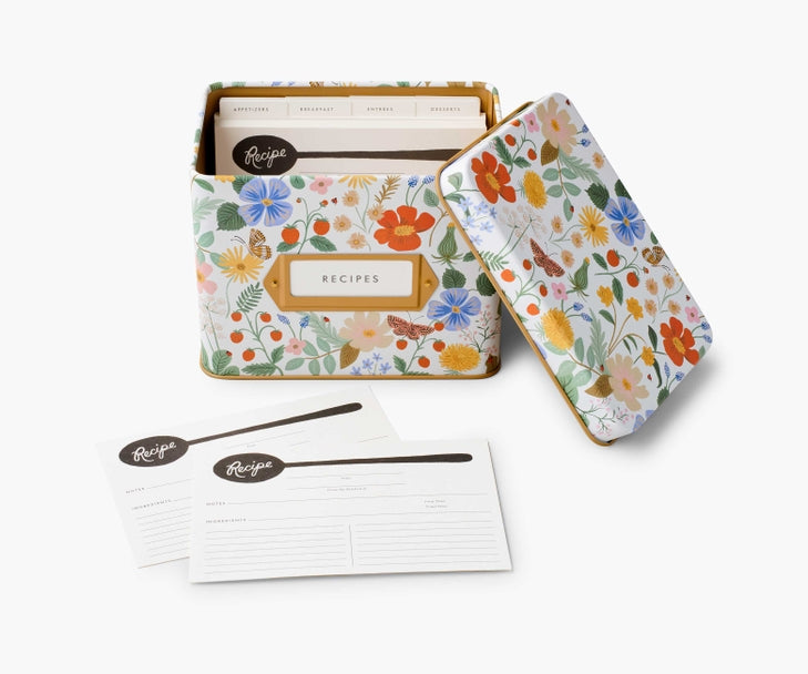 RECIPE BOX STRAWBERRY FIELDS