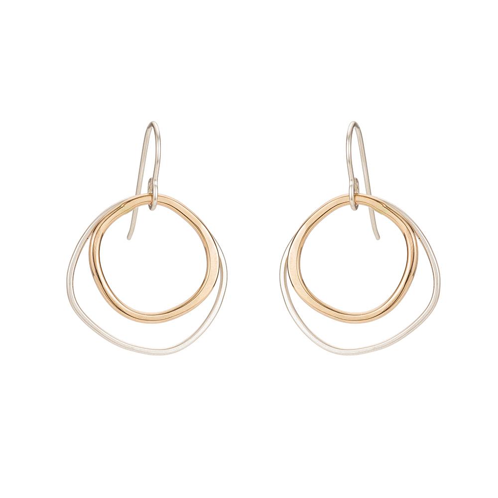 DOUBLE ROUNDED SQUARE EARRINGS