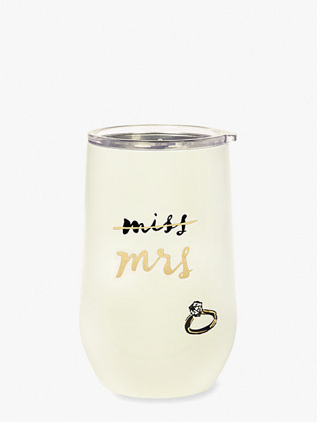 KATE SPADE MISS TO MRS WINE TUMBLER