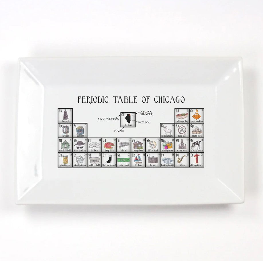 CHICAGO PERIODIC TABLE PLATTER